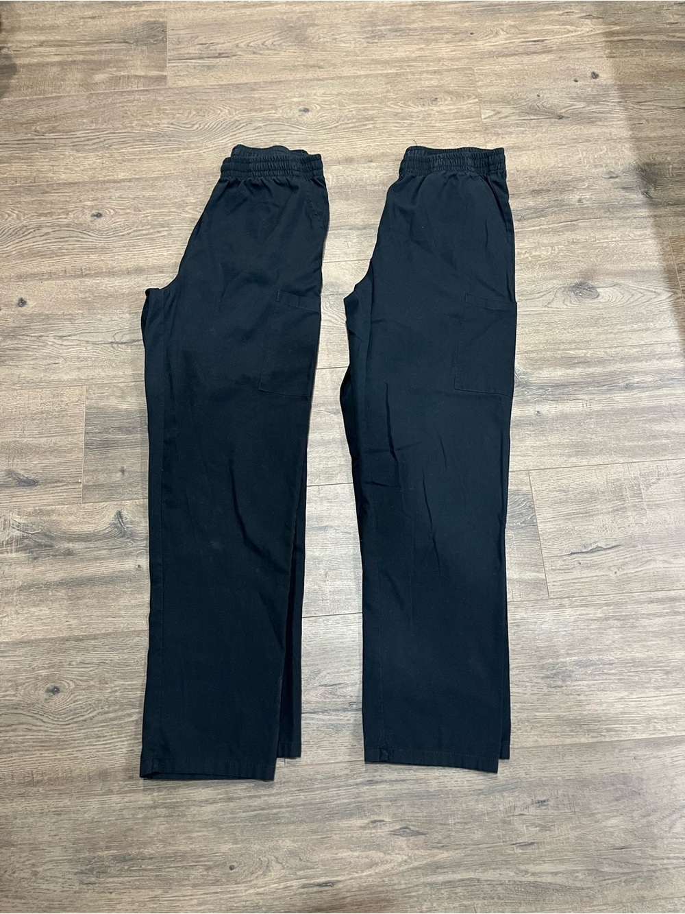 2 pack ScrubFinity Black Elastic-Waist Scrub Pants with Straight Leg